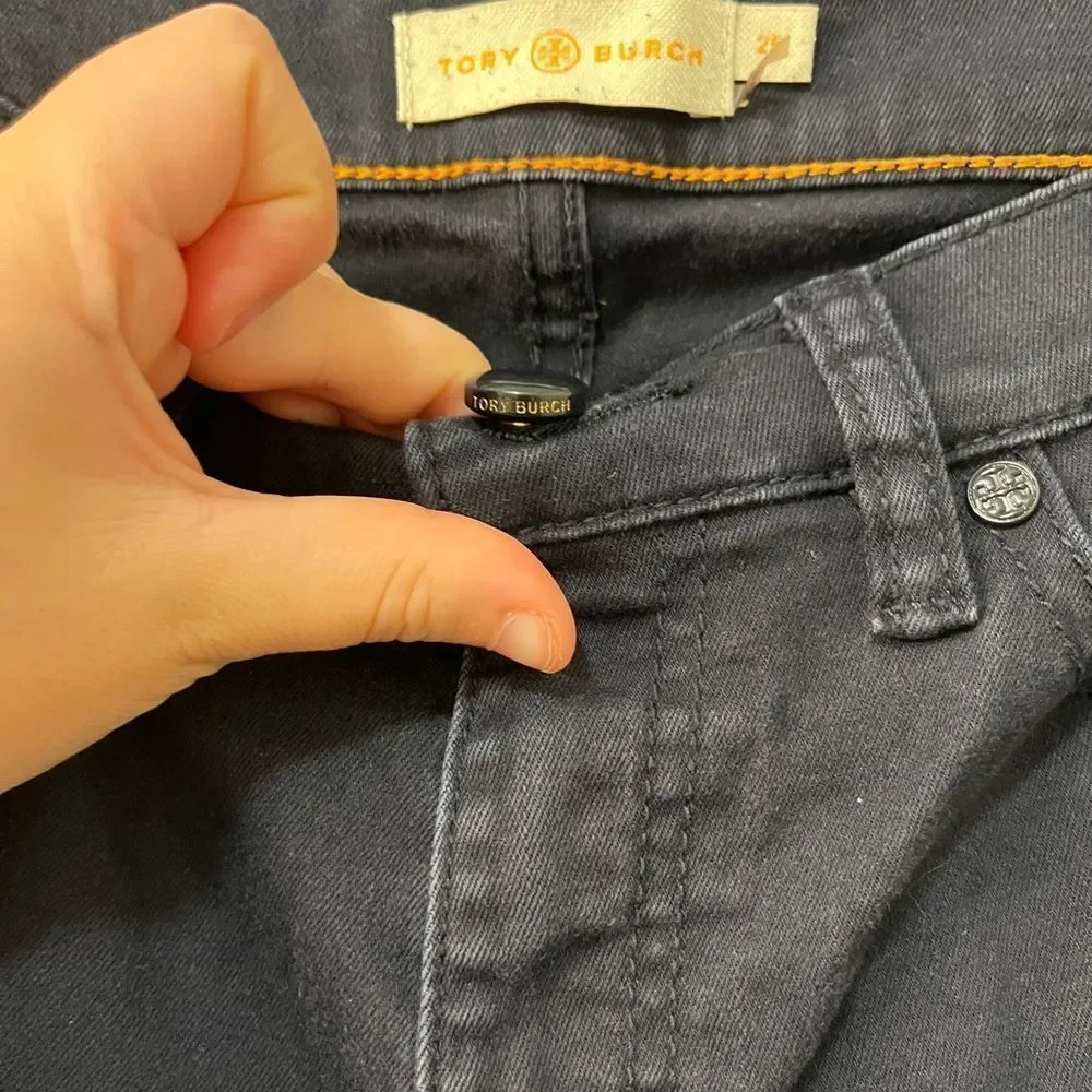 Tory Burch Navy Straight Jeans Size 25 Cotton